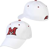 Miami of Ohio Redhawks White Fit Stretch Cap from Top of the World by Top of the World