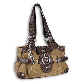Western Snaffle Bit Croco Handbag