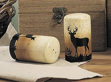 Buy DEER lodge cabin SALT and & PEPPER SHAKERS tableware