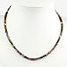Handmade Tourmaline Necklace With Silver Floral Beads