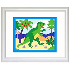 Dinosaurland T-Rex Framed Print by Olive Kids