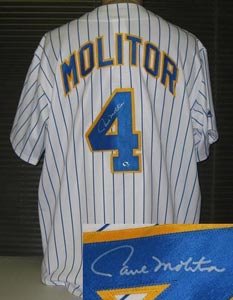 Paul Molitor Signed Milwaukee Brewers Majestic Jersey