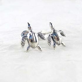 Sterling Silver Sea Turtle Post Earrings