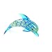 Fitz and Floyd Glass Menagerie Dolphin