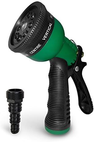 Tektalk Garden Hose Nozzle / Pistol Grip Hand Lawn Watering Sprayer with 8 Adjustable Patterns for Watering Plants / Garden or Car Wash / Showering Pets