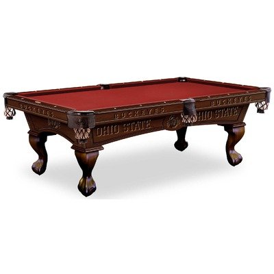 8' Licensed Logo Pool Table Leg Style: Fairfax, Finish: Original Cherry, Team: Ohio State University