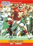 Christian Okoye Autographed/Hand Signed Football Card (Kansas City Chiefs)