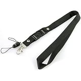 Eforcity Black Phone Neck Strap with Swivel Buckle