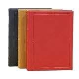 9 Inch Large Hardcover Writing Journal, Genuine Calfskin Leather, Lined Pages, 7" x 9-1/4"