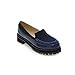 Charm Foot Fashion Womens Platform Mid Heel Loafers Shoes