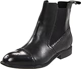 Rockport Women's Lola Brogue Chelsea Ankle Boot,Black Smooth Leather,8 M US
