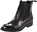Rockport Women's Lola Brogue Chelsea Ankle Boot,Black Smooth Leather,8 M US