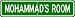 MOHAMMAD ROOM SIGN - Personalized Gift Boy or Girl, Aluminum
