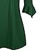 Ninedaily Plus Size Clothing for Women, Womens Tops 3/4 Sleeve Loose Fit V-neck Tee Shirts Cotton Spandex Rayon Ladies Fushcia Dip Hem Green 2XL Womens Blouse Size 22