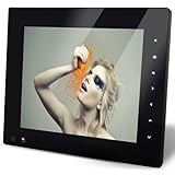 Deluxe NIX 8-Inch Digital Picture Frame, Rechargeable Battery and Motion Sensor turns frame ON/OFF automatically when it senses you nearby.