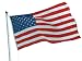 Vestil AFL-25 Nylon United States Flags, 6' Width, 4' Height