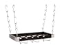 Concept Housewares WR-44526 Solid-Wood Ceiling/Wall-Mount Wine Rack, Charcoal Grey, 6 Bottle