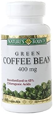 Nature Bounty GREEN COFFEE BEAN 400MG, 60 CT (Pack of 5)