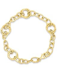 14k Yellow Gold Polished Fancy Link Bracelet