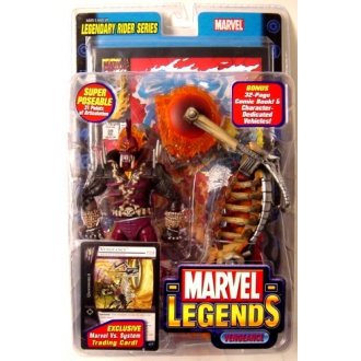  ToyBiz Marvel Legends 2005 Legendary Rider Series 7 Inch Tall Action Figure - VENGEANCE with Super Poseable 31 Points of Articulation, 9 Inch Long Skeleton Bike, Exclusive Marvel Vs. System Trading Card and 32 Page Comic Book