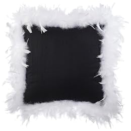 Xhilaration® Marabou Pillow - Black (16