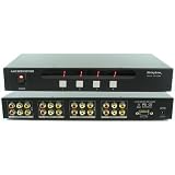 Buy 4x4 (4:4) Composite RCA Video + Stereo Analog R L Audio A V Matrix Switch Switcher