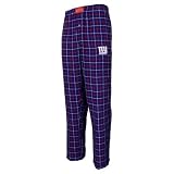Reebok New York Giants Royal Blue Plaid Gridiron Flannel Pants