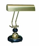 House Of Troy P10-108 13-Inch Portable Desk/Piano Lamp, Polished Brass with Black Marble