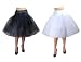 BLACK WHITE STIFF NET AND SATIN ORGANZA PETTICOAT UNDERSKIRT BURLESQUE WEDDING ROCKABILLY 50s PIN UP FANCY DRESS AVAILABLE IN SIZES 10 - 34
