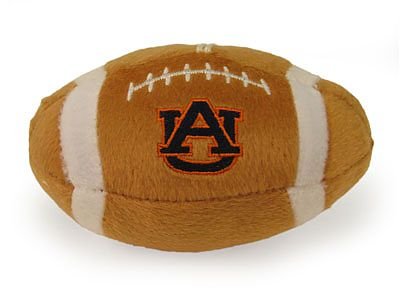 Auburn Tigers Plush Football Dog Toy with Squeaker