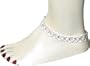 India Jewelry Silver Anklet Pairs 10.25 inches