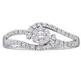 0.25 ctw. Round Diamond Ladies Fashion Flower Ring