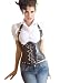 Black Steampunk Leather Look Underbust Corset 