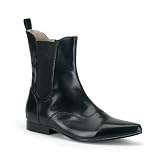 BROGUE-02, Beatle Ankle Boot, Blk Nappa Pu, Mens US Size: 8 by Demonia
