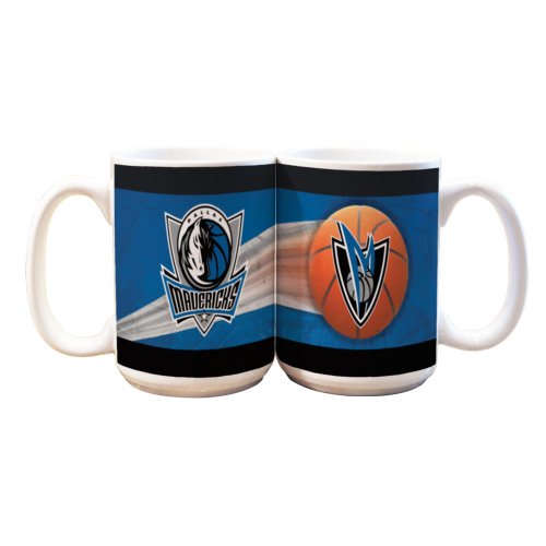 NBA Dallas Mavericks 2 Pack 15oz White SportsBall Mug