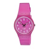 Swatch Women's GP128 Quartz Plastic Pink Dial Watch