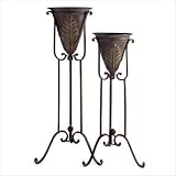 2 Piece Acanthus Plant Stand Set