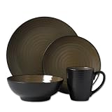 Pfaltzgraff Everyday Orbit Tan 16-Piece Dinnerware Set Service for 4