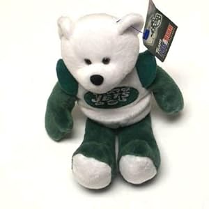 NFL NEW YORK JETS WHITE TOY KIDS BEAR LOGO EMBROIDERY