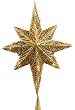 12" Lighted Gold Glitter Star of Bethlehem Christmas Tree Topper - Clear Lights