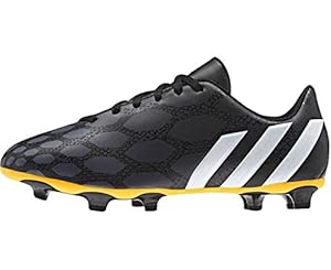 adidas Predito Instinct FG Junior Soccer Boots, Black/White/Orange, US5.5