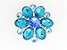 Degradee Blue Fashion Flower Brooche title=