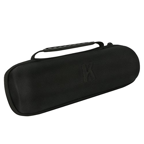 Khanka EVA Hard Case Travel Carrying Storage Bag for JBL Charge 2 & JBL Charge 2+ Plus Splashproof Portable Bluetooth Wireless Speaker . Fits USB Cable and Wall Charger - Black