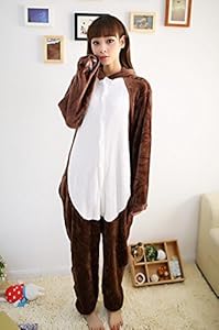 Skycastle(tm) High Quality Hua Ling Mouse Cartoon Animal Shaped Winter Unisex One-piece Pajamas Hoodie Sleepwear Cosplay Costume (XL)
