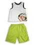 Buster Brown - Boys 2-Piece Short Set, White, Lime (Size 6)