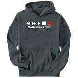 Hoodie Mens Dark Silver  Math Rock LOVER  Music