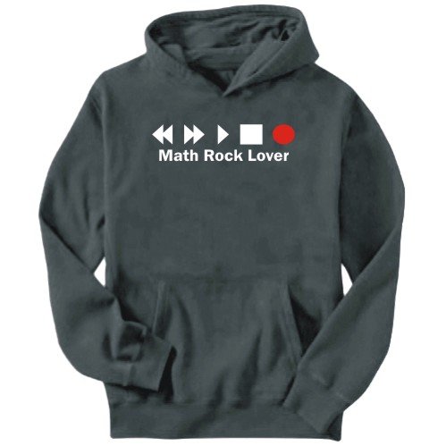 Hoodie Mens Dark Silver  Math Rock LOVER  Music