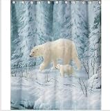 Arctic Arrival Polar Bear Shower Curtain