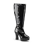 Women's Exotica-2000X, Stretch Patent Leather Platform Gogo Boot, 4"