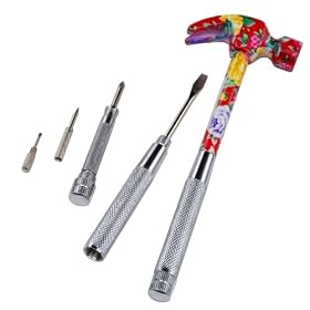 6 in 1 Silk Flower Hammer & Screwdriver Tool for Her